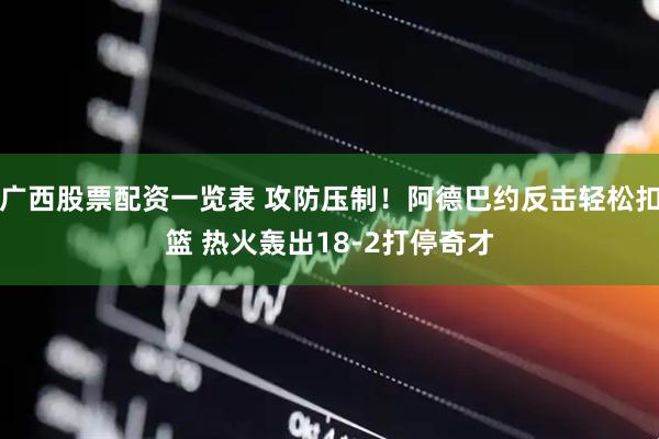 广西股票配资一览表 攻防压制！阿德巴约反击轻松扣篮 热火轰出18-2打停奇才